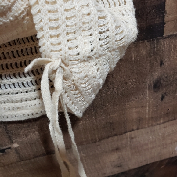 Free People NWT babes only cream open knit sweater - Picture 8 of 12